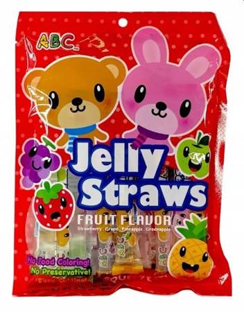Żelki owocowe Jelly Straws - Bear and Bunny - mix smaków 300g - ABC